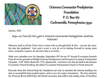 2022 Covenanter Clan Registration Form
