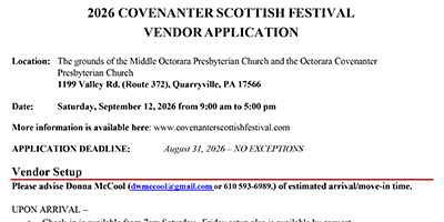 Vendor Application Form